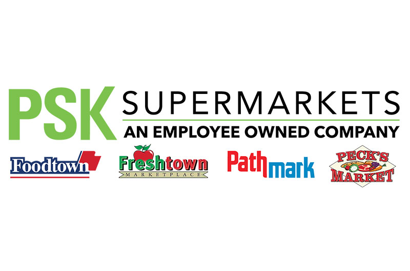 PSK Supermarket logo, featuring Foodtown and Peck's Market logos