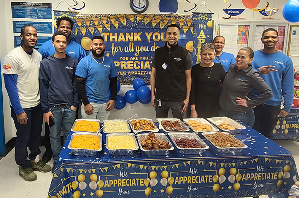 photo of Price Rite Marketplace employees enjoying lunch on Supermarket Employee Day