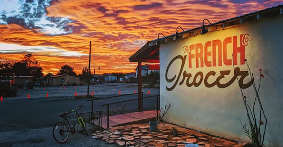 exterior of The French Co. Grocer in Marathon, TX