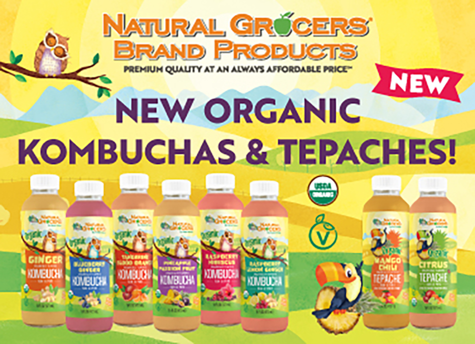 Natural Grocers kombucha and tepache