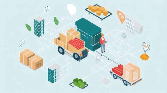 graphic showing food traceability