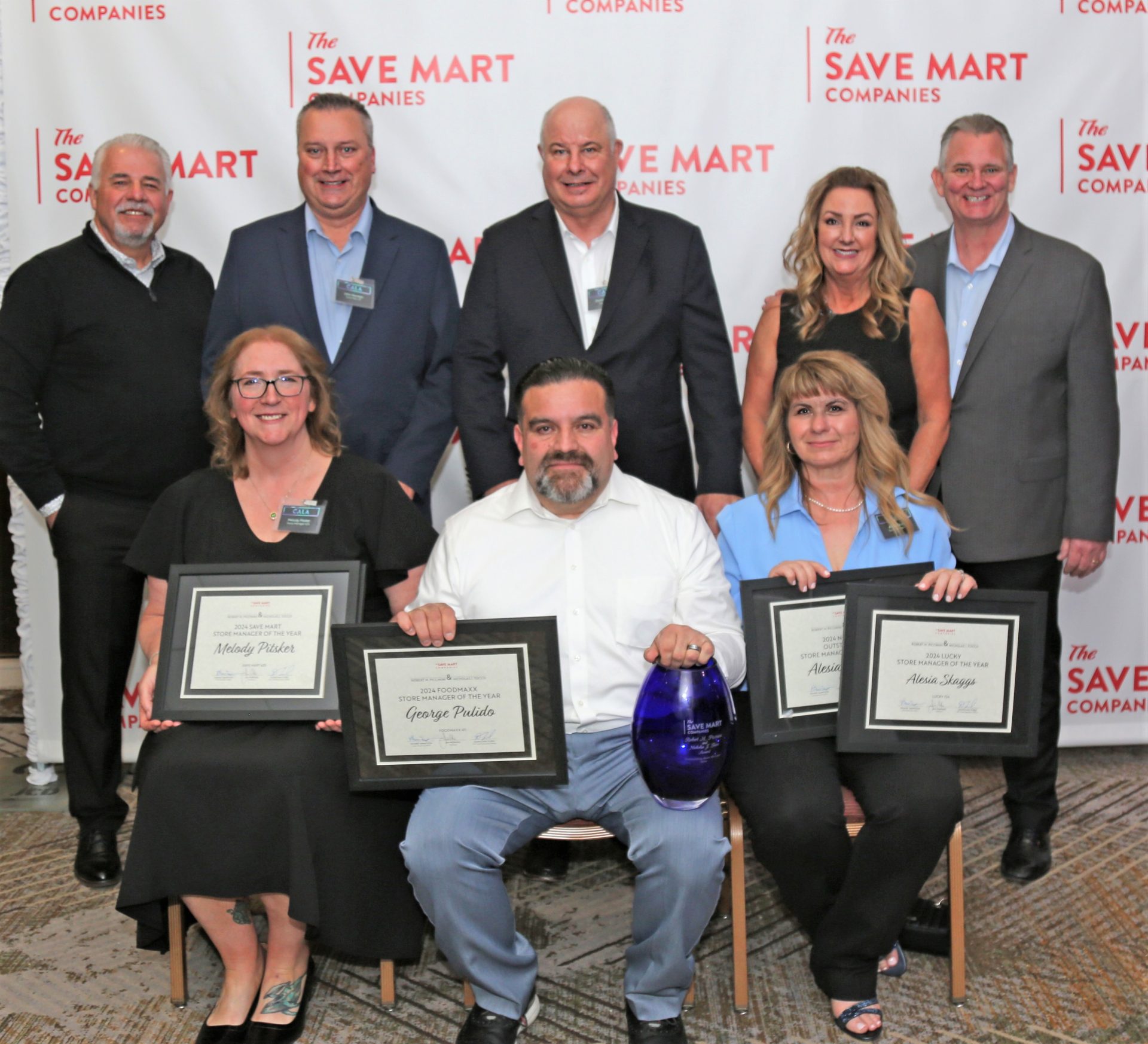 The Save Mart Companies with their Store Manager of the Year finalists.