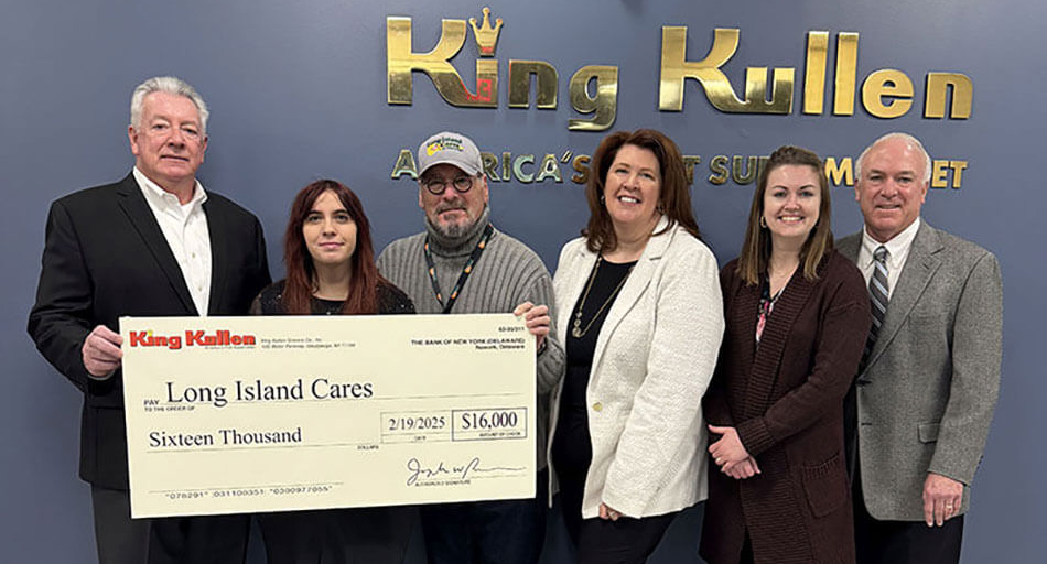 image of King Kullen presenting donation check to Long Island Cares