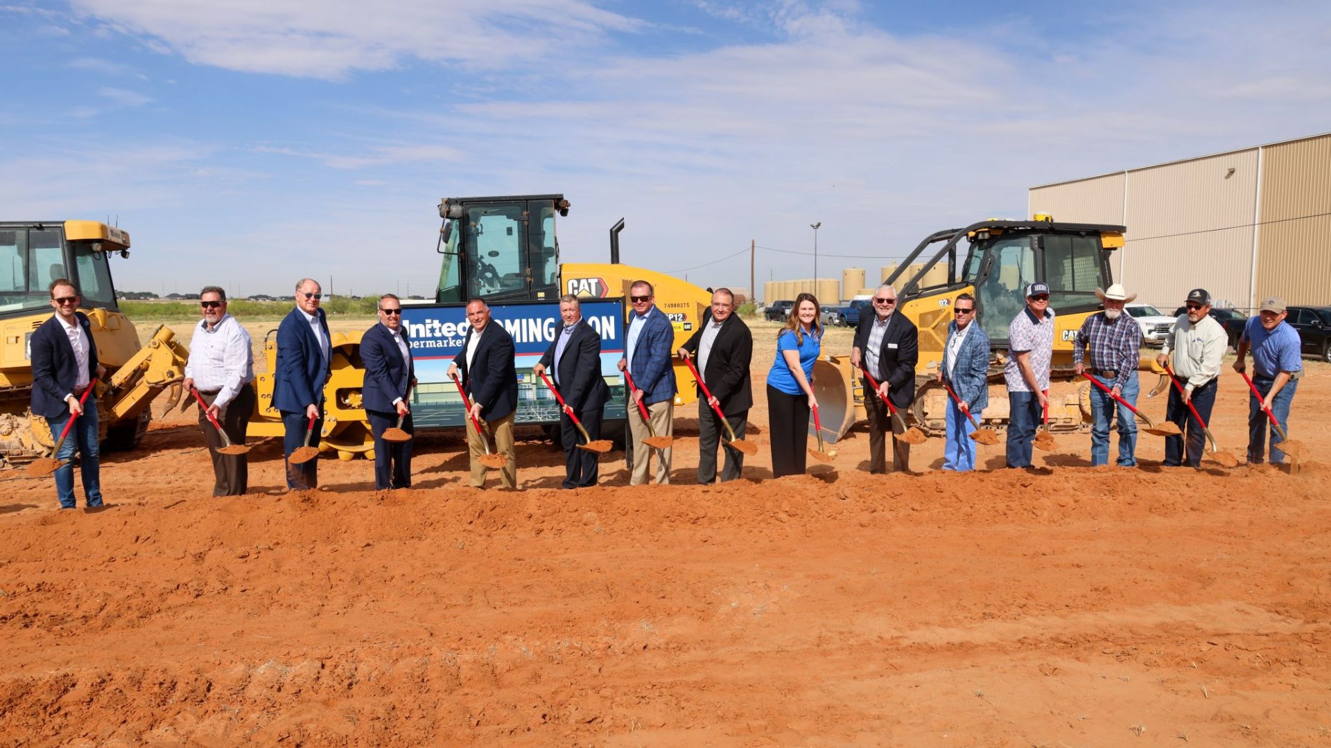 United Supermarkets holds a groundbreaking ceremony for a new store in Andrews, Texas.