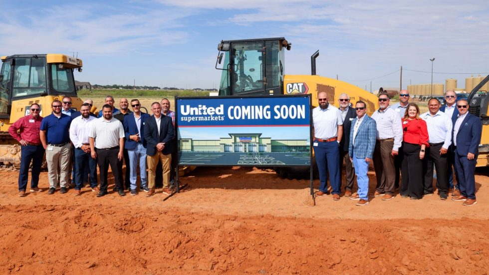 United Supermarkets holds a groundbreaking ceremony for a new store in Andrews, Texas.