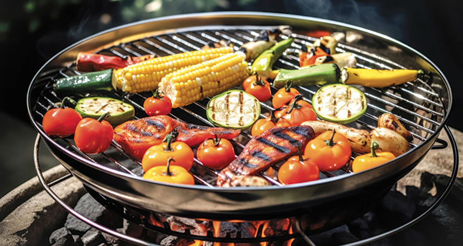 image of summer vegetables on a grill
