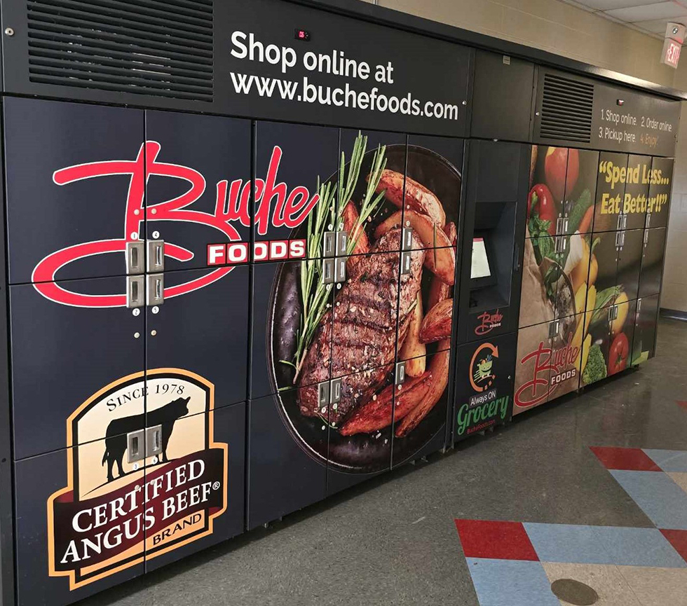 Buche Foods' food lockers