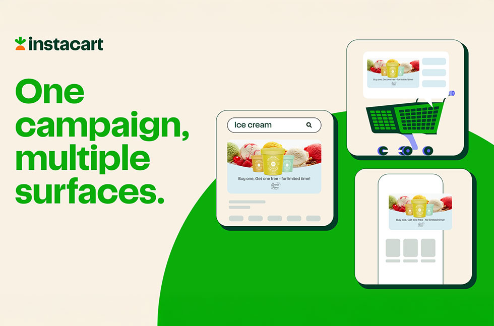Instacart in-store advertising capabilities on Caper Carts