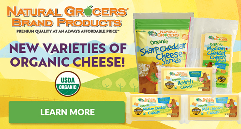 Natural Grocers brand cheese line