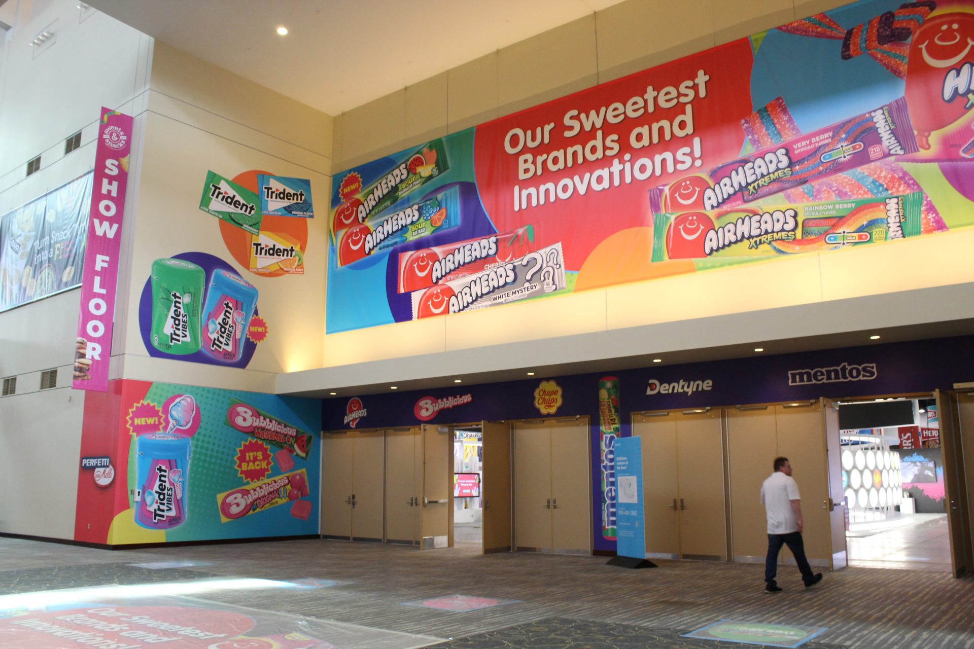 Doors to the expo floor at the 2025 Sweets & Snacks Expo