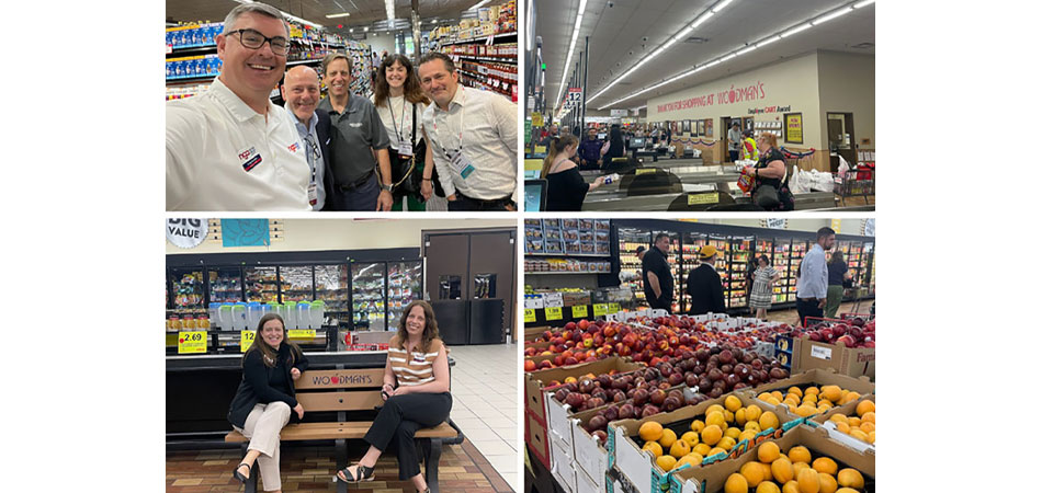 collage of photos from NGA Fresh Summit 2025 during store tours