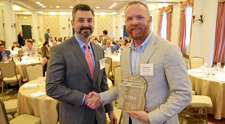 image of Alex Baloga, president and CEO, PFMA;  and Tom Charley, Charley Family Shop N' Save