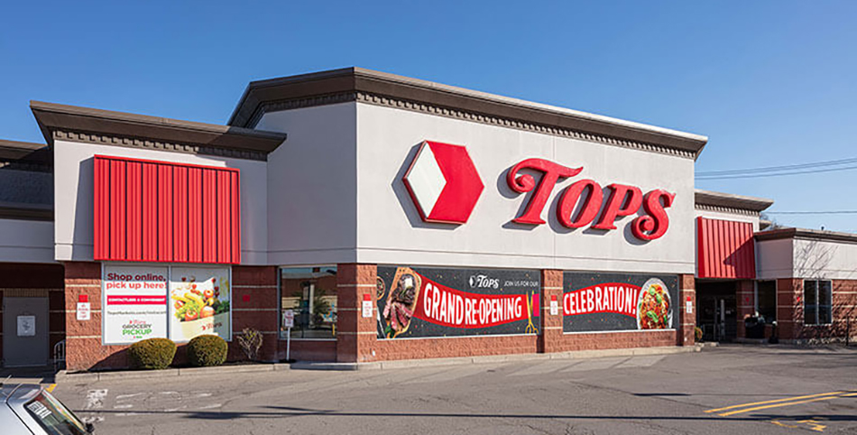 photo of exterior of Tops renovated store in Buffalo