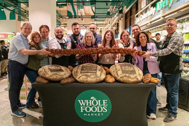 photo of Whole Foods Hell's Kitchen team at bread breaking ceremony