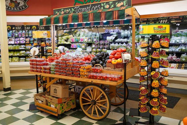 photo of produce cart in Ring Bros. Marketplace