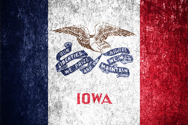 graphic of Iowa state flag
