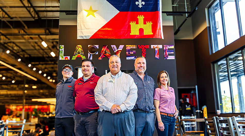 photo of management team at new Rouses store in Lafayette