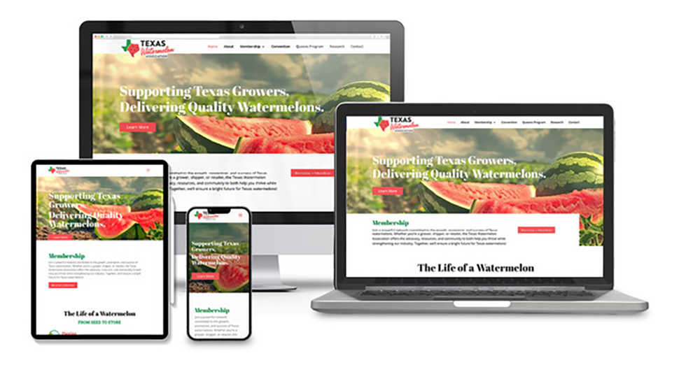 Texas Watermelon Association website collage