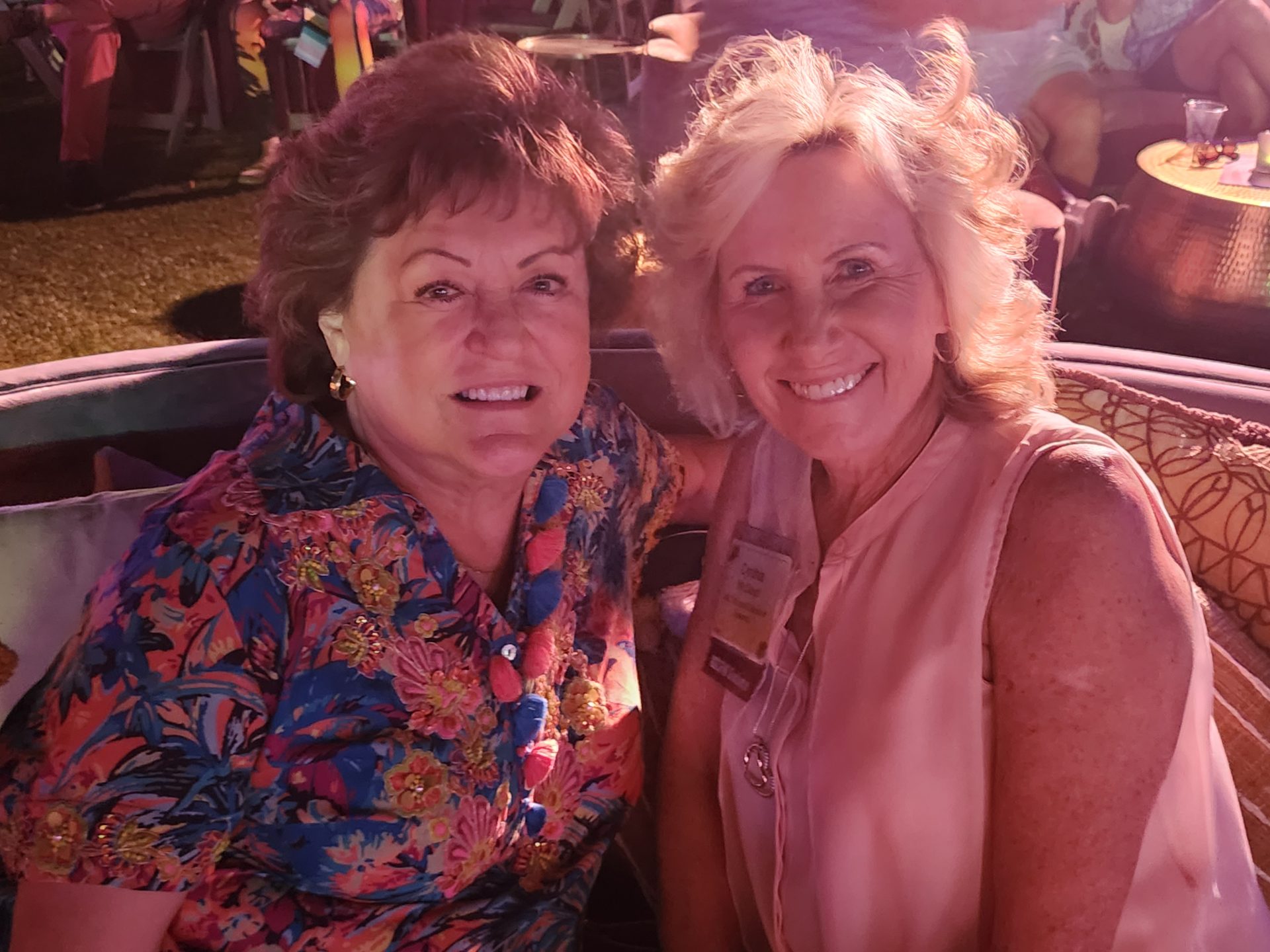 Carole Christianson, pictured with Cynthia McCloud, at the 2023 WAFC Convention