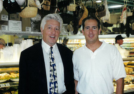 photo of Zupan’s late founder John Zupan with his son, current president and CEO Mike Zupan, at the Burnside store.