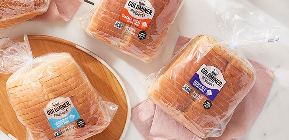 image of Bimbo's Goldminer sourdough loaves