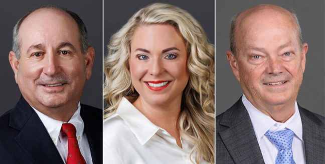 headshots of Chad Soprano, Daphne Lamendola and Jim Crifasi
