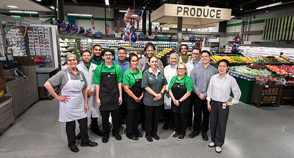 Group photo of Publix associates standing in produce department