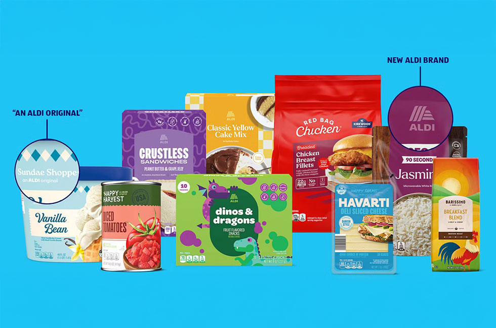 Aldi brand packaging refresh