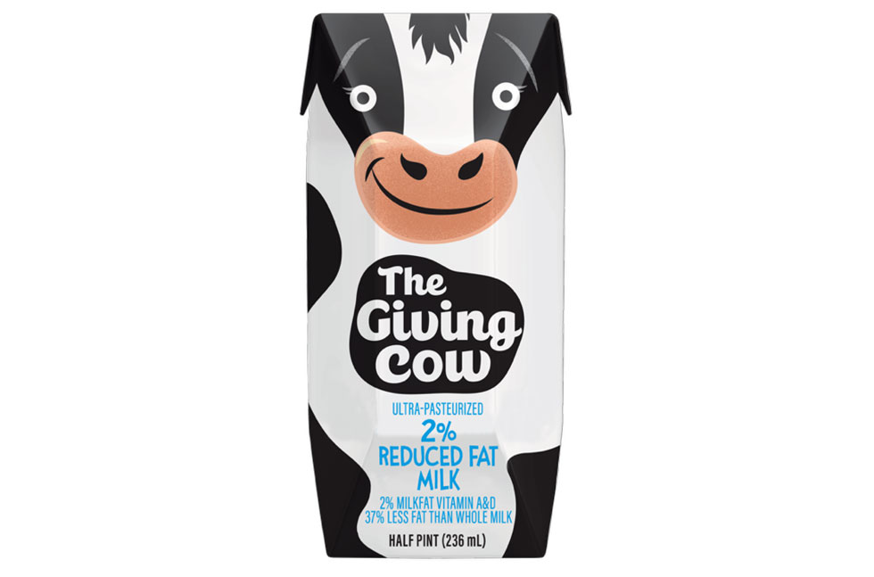 Tops Markets Giving Cow milk carton