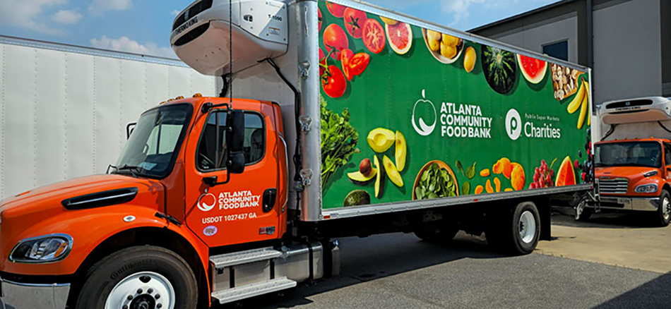 image of mobile food pantry truck funded by Publix Charities