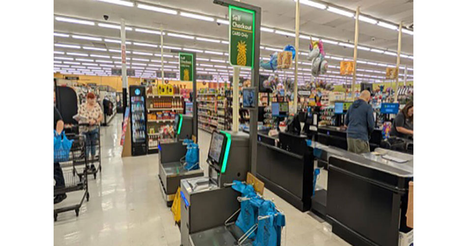 photo of ECRS powered self-checkout lanes at Buehler's Fresh Foods