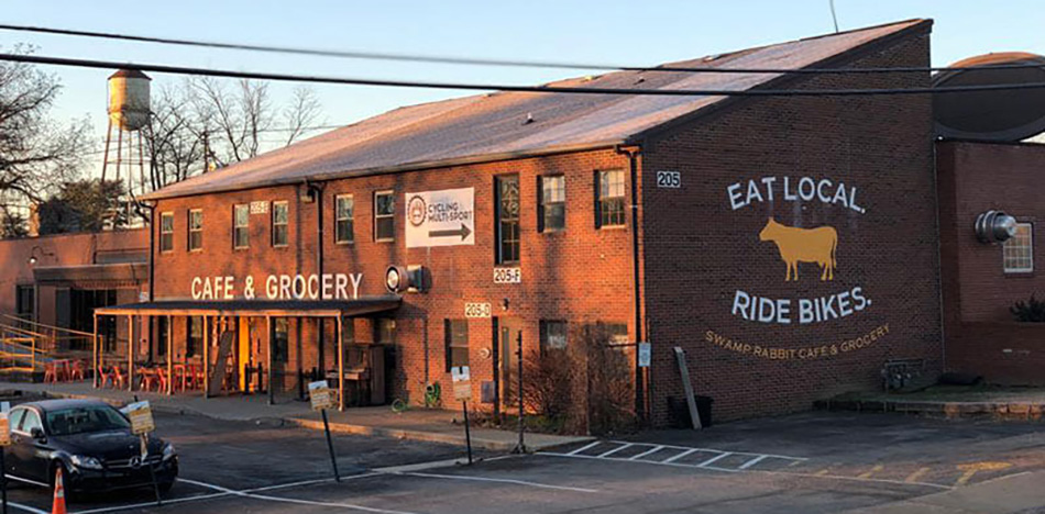 photo of exterior of Swamp Rabbit Café & Grocery