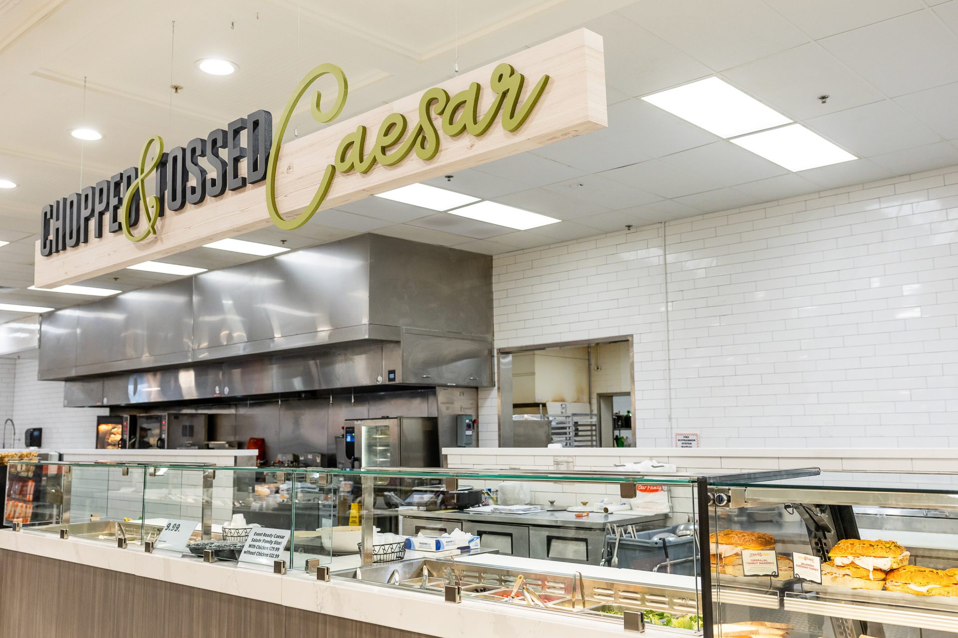 VG Grocery's caesar salad station