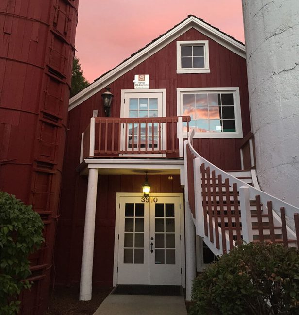 photo of M&W Markets’ headquarters in the Tate family’s dairy barn that was built in the late 1800s