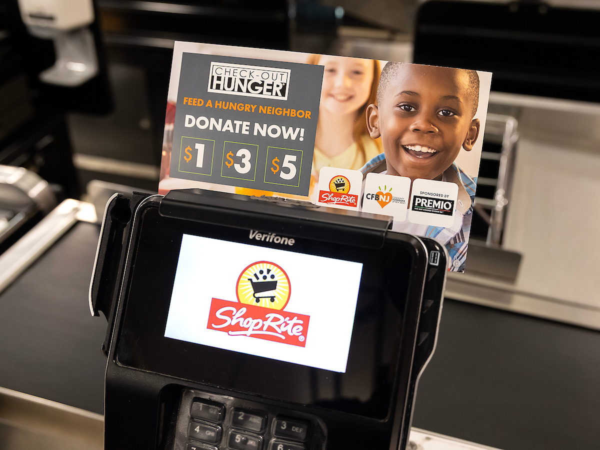 Community Food Bank of NJ collecting turkey donations at the ShopRite of Livingston.