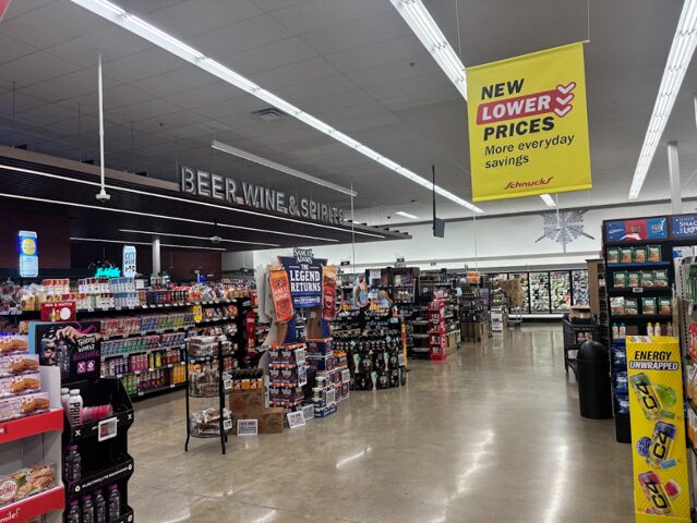 Schnucks Seven Hills wine and spirits department