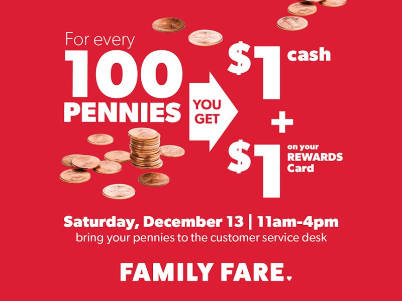 Family Fare Penny Event Encourages Shoppers To Swap Coins For Rewards
