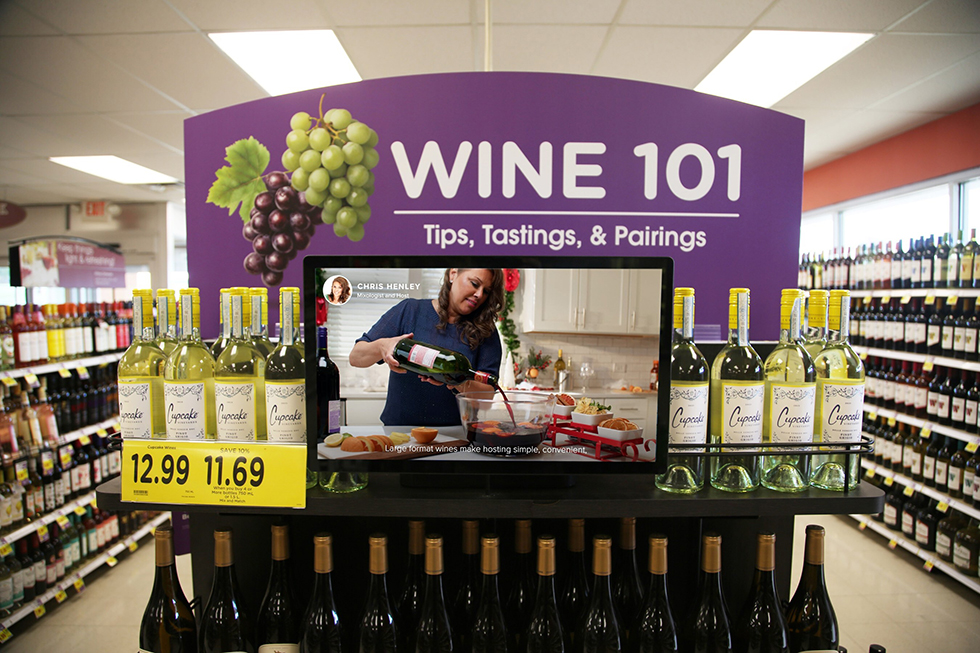 Looma deployment across wine department in Kroger stores