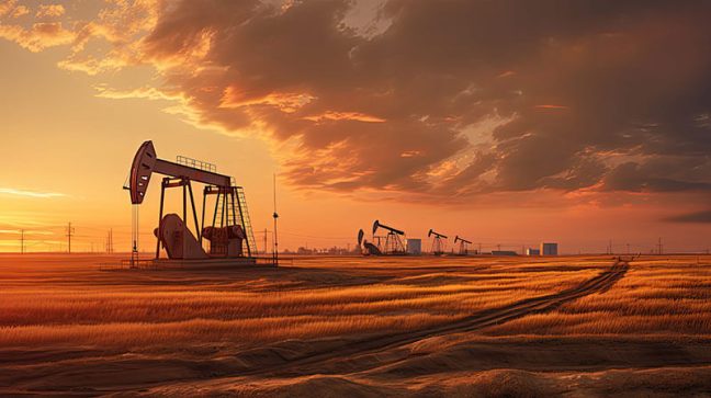 image of oil field in North Dakota