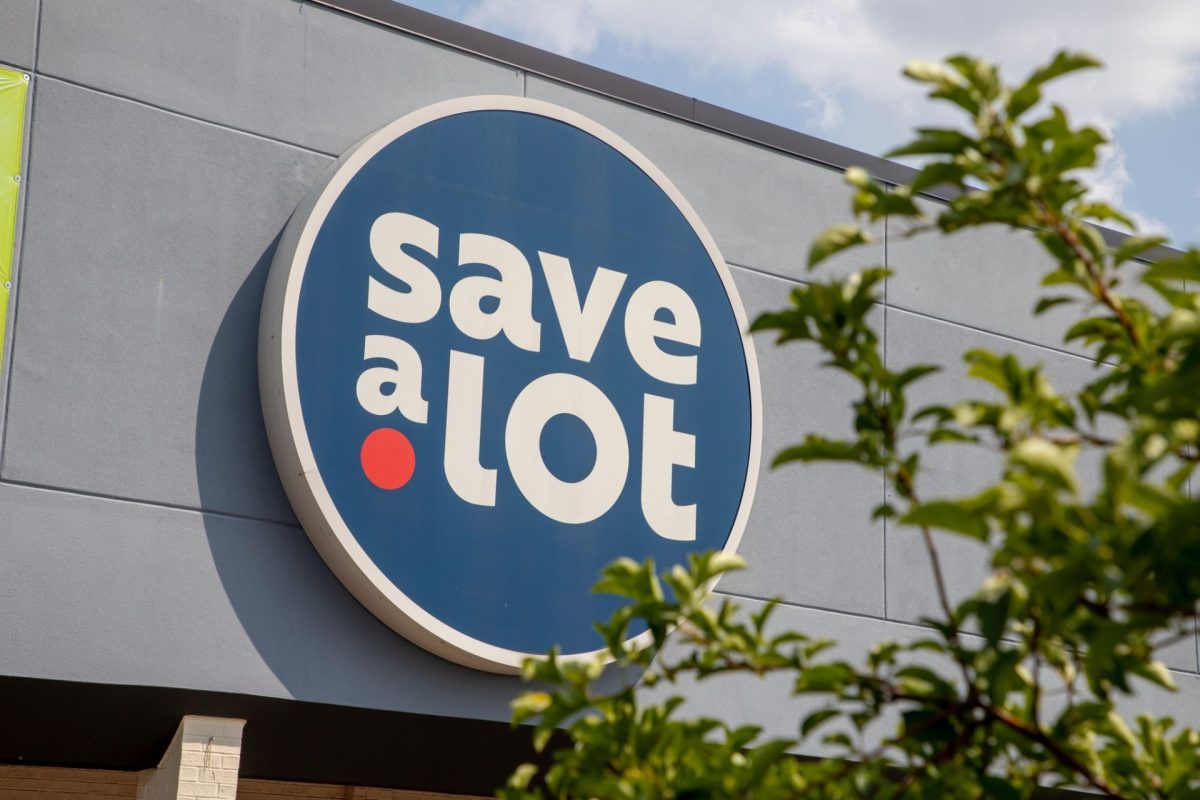 Save a lot logo on building front