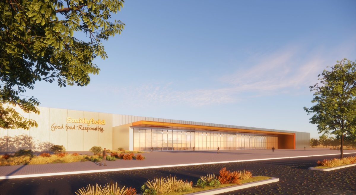 Smithfield Foods rendering for its new facility in Sioux Falls, South Dakota.