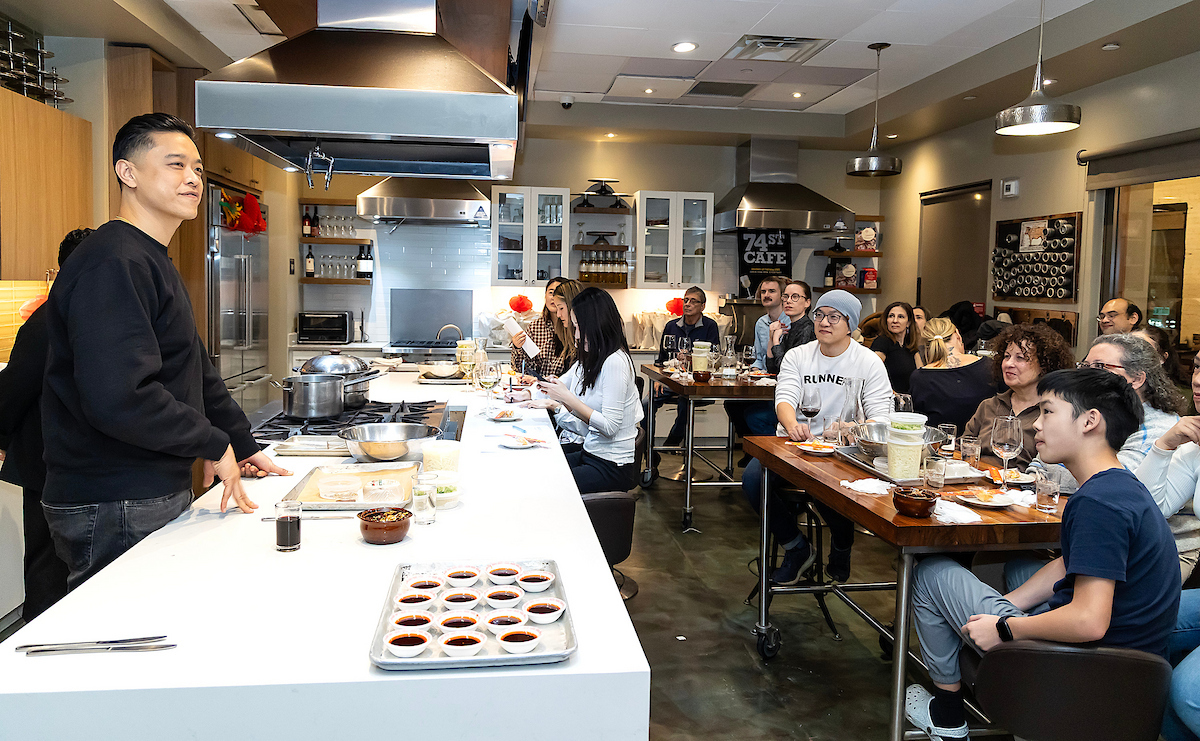 Dumpling making event at Fairway Market in NYC