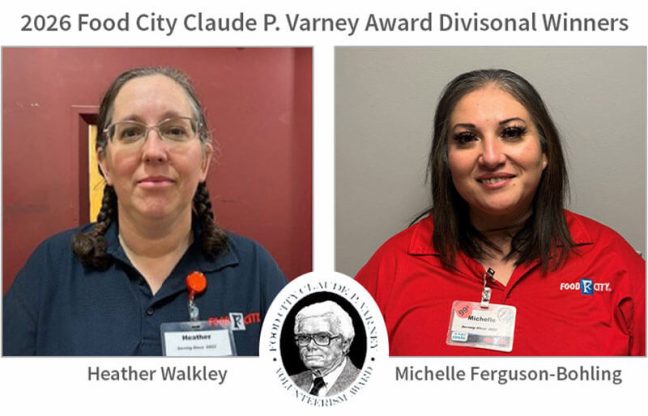 Food City divisional winners of Claude Varney Humanitarian Award