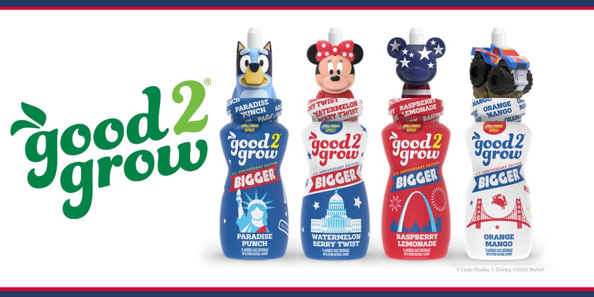 Good2Grow Bottles with characters in celebration of 250th Americas Anniversary