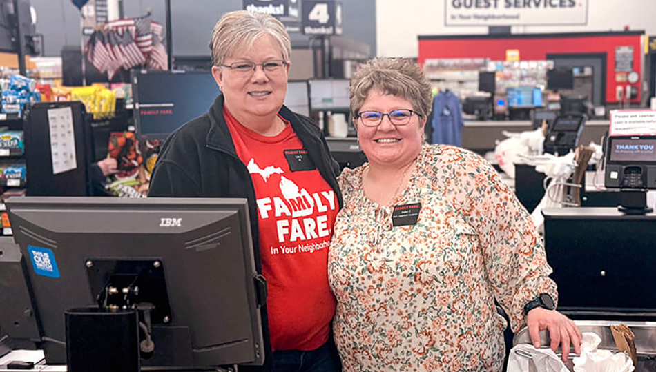 photo of two women employees of St. Ignace Family Fare