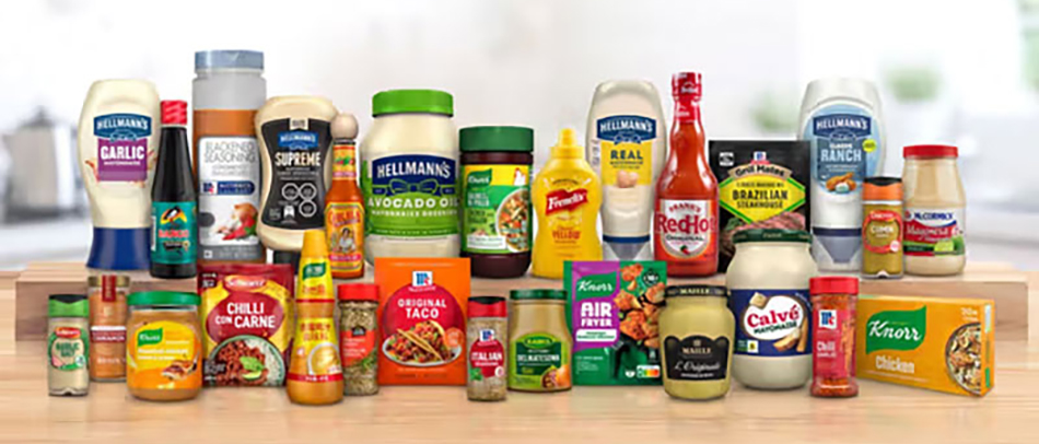 photo of Unilever and McCormick products on countertop