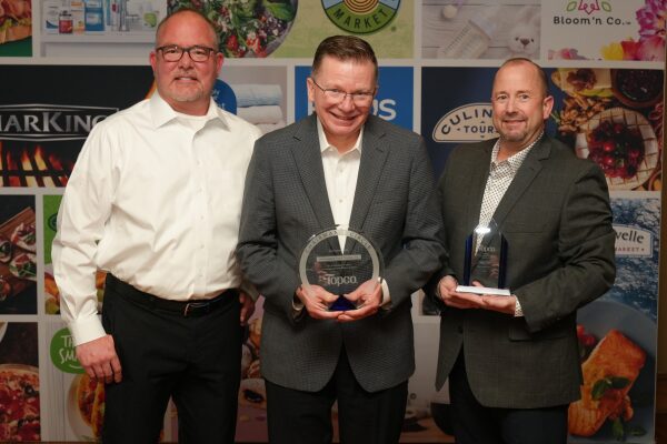 Pictured are (left to right) Glen Keysaw, David Rice and Boyd Irving of Associated Food Stores Inc., who received the Overall Highest Purchase Volume and Chairman’s Circle awards.