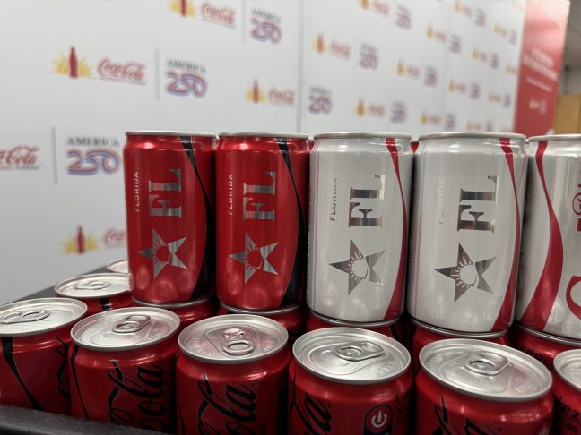 Coke Florida America250 cans