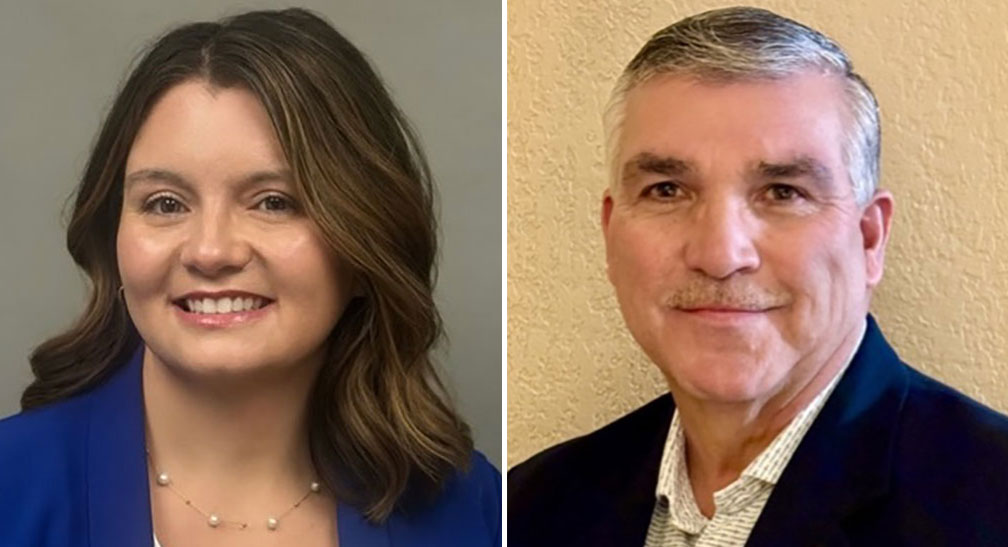 headshots of Misty Bryant and Boyd West, new leadership appointees at Houchens Food Group