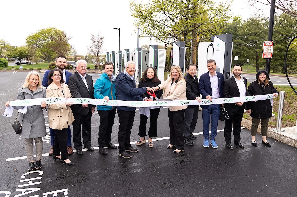 EV Charging Station Ribbon Cutting at the ShopRite of Yardley, Pennsylvania.